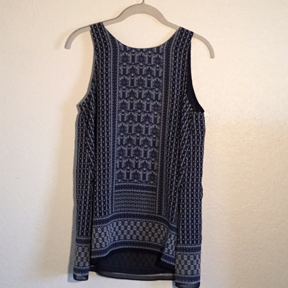 Max Studio -Tank Top - Blue Print - Size M NWT